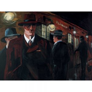 SG608 portrait gentleman figures vintage 1920 men pub bar socal suit hat