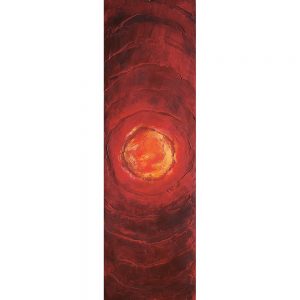SG621 contemporary abstract yellow texture swirl round orange red maroon circles