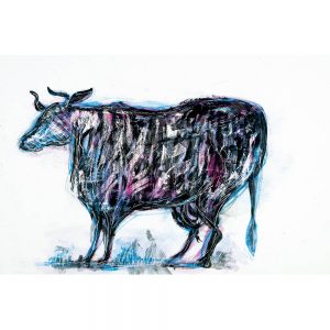 SG665 contemporary abstract bull cow cattle farm animals