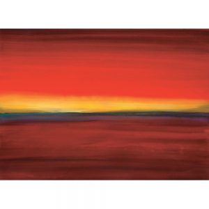SG707 contemporary abstract horizon sunset orange yellow blue