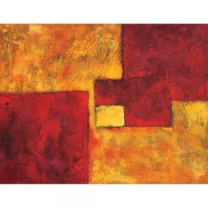 SG717 contemporary abstract squares yellow red texture