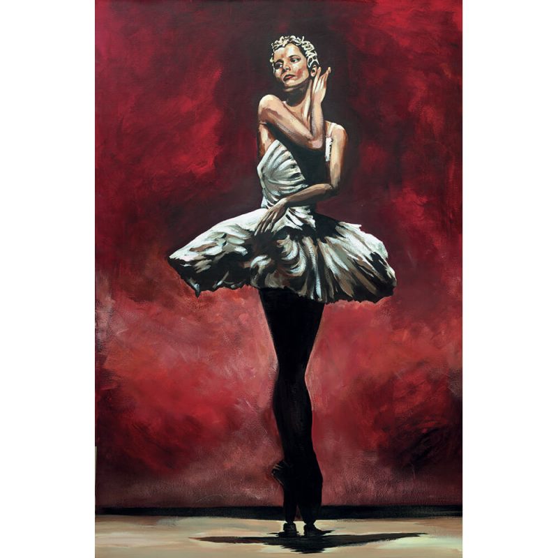 SG727 ballet ballerina dancer red woman figure portrait