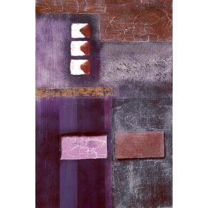 SG917 abstract square squares line lines purple grey red orange painting
