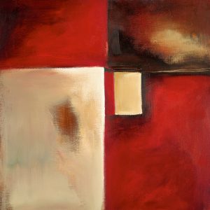 SG949 contemporary abstract square squares beige red cream brown maroon painting