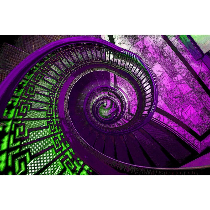 TM1260 architecture spiral staircase purple