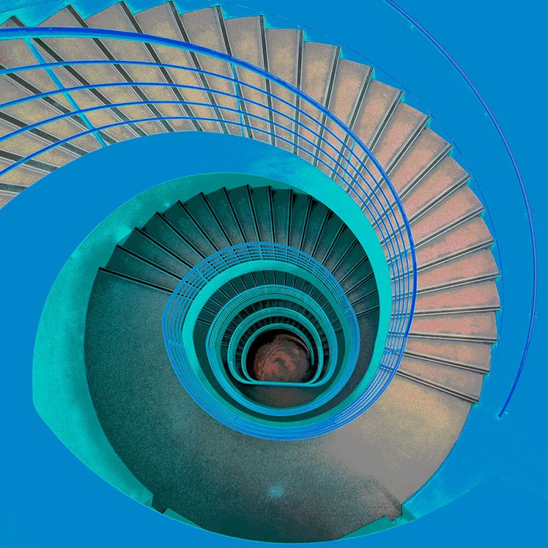 TM1269 architecture spiral staircase blues