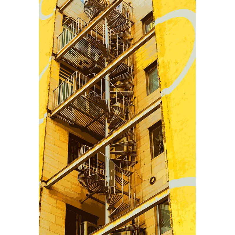 TM1281 architecture staircase yellow