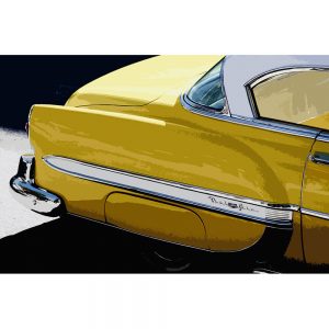 TM1341 automotive american cars back yellow