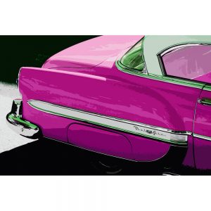 TM1344 automotive american cars back pink