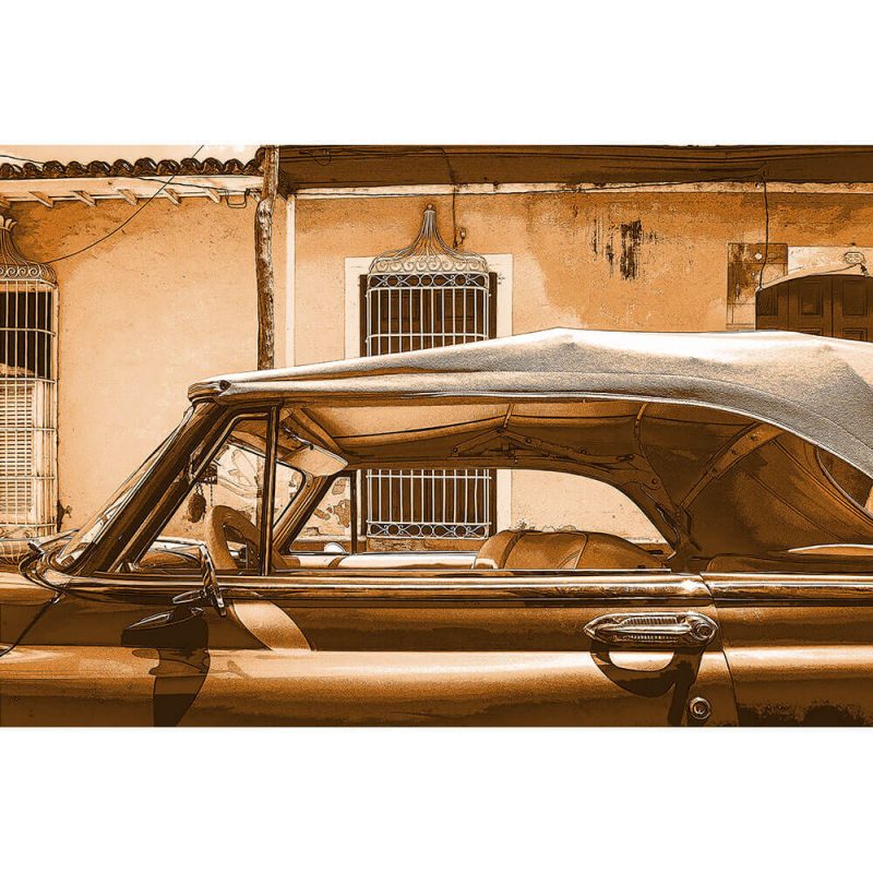 TM1364 automotive cuban cars convertible brown