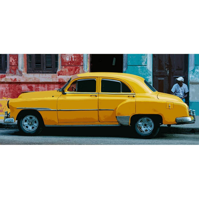 TM1365 automotive cuban cars yellow