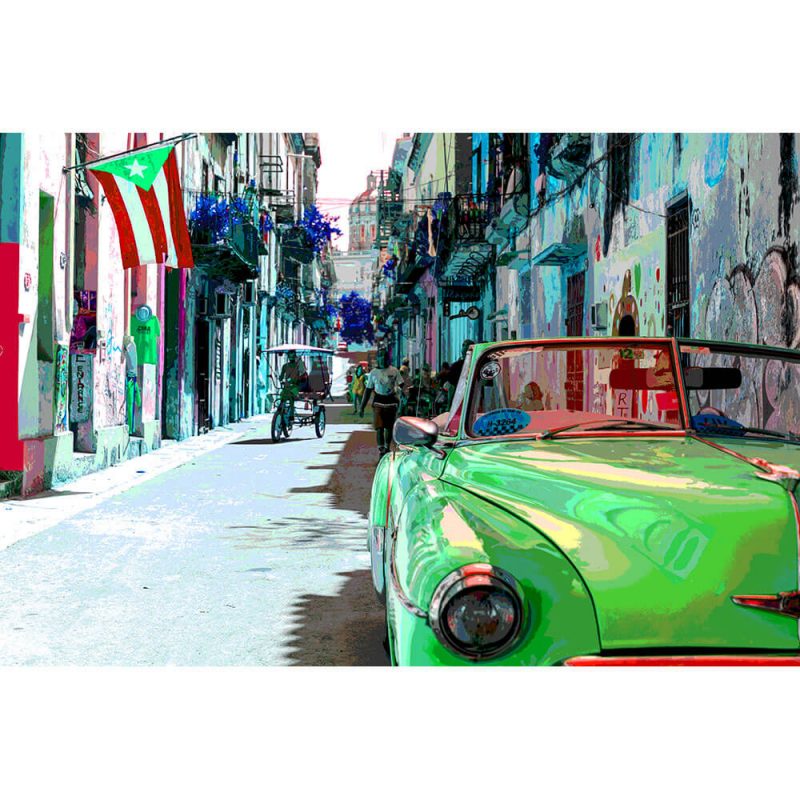 TM1370 automotive cuban cars street green