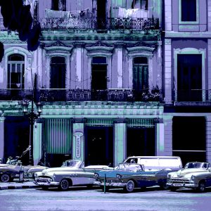 TM1384 automotive cuban cars street blues