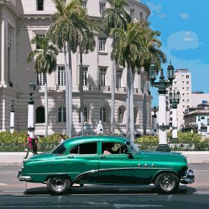 TM1399 automotive cuban cars cruise green