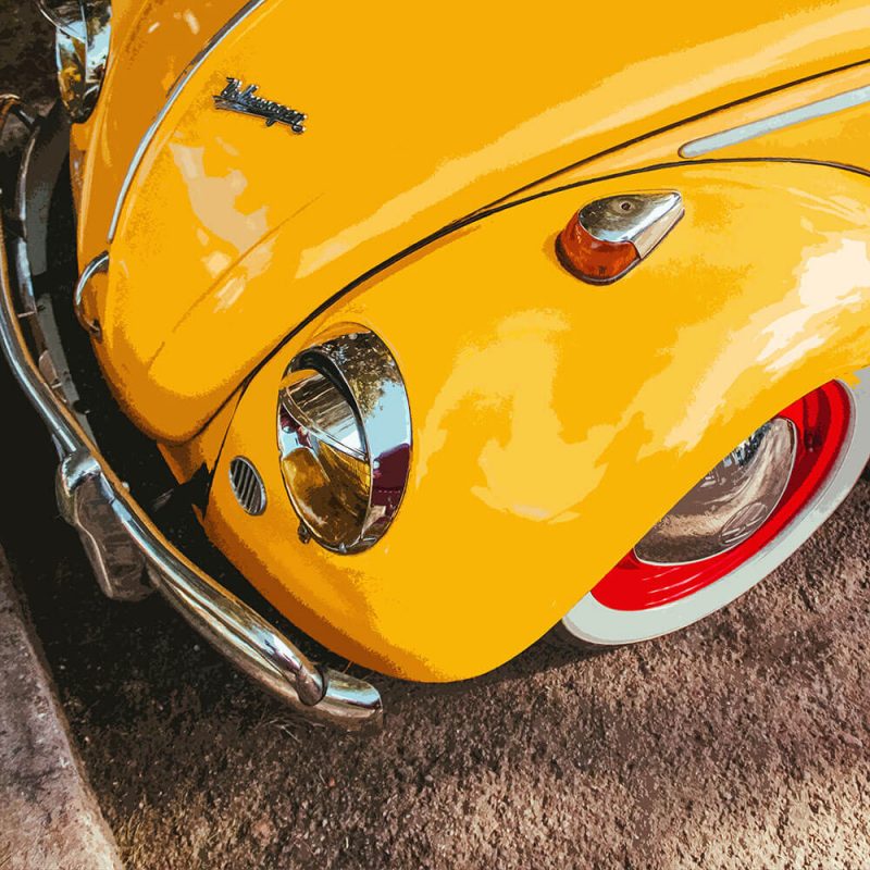 TM1414 automotive classic cars beetle yellow