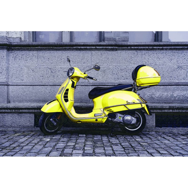 TM1465 automotive scooters vespa yellow
