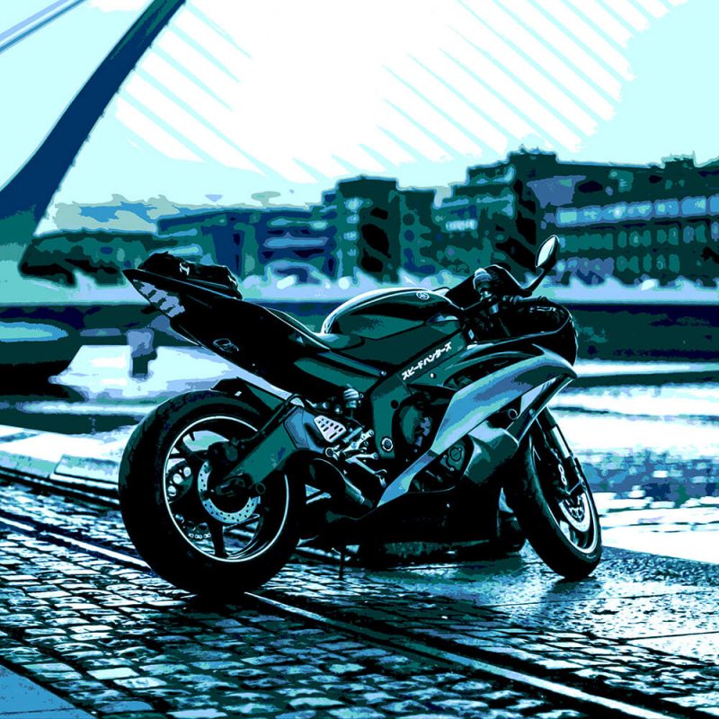 TM1525 automotive motorcycles racer blues