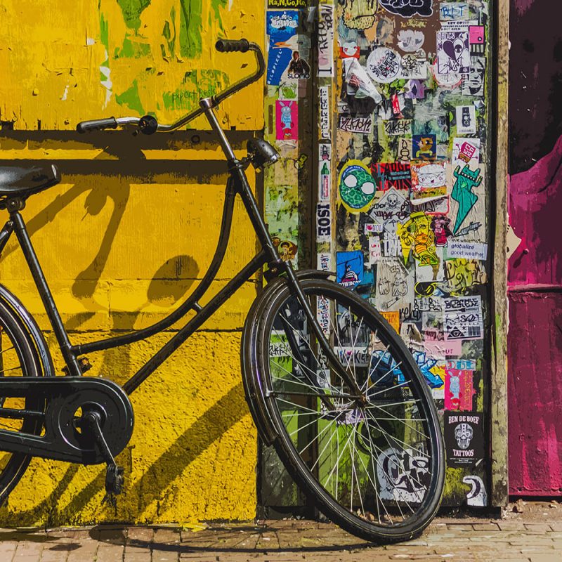 TM1560 bicycles vintage street yellow