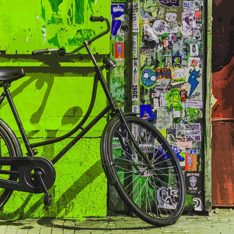 TM1561 bicycles vintage street green