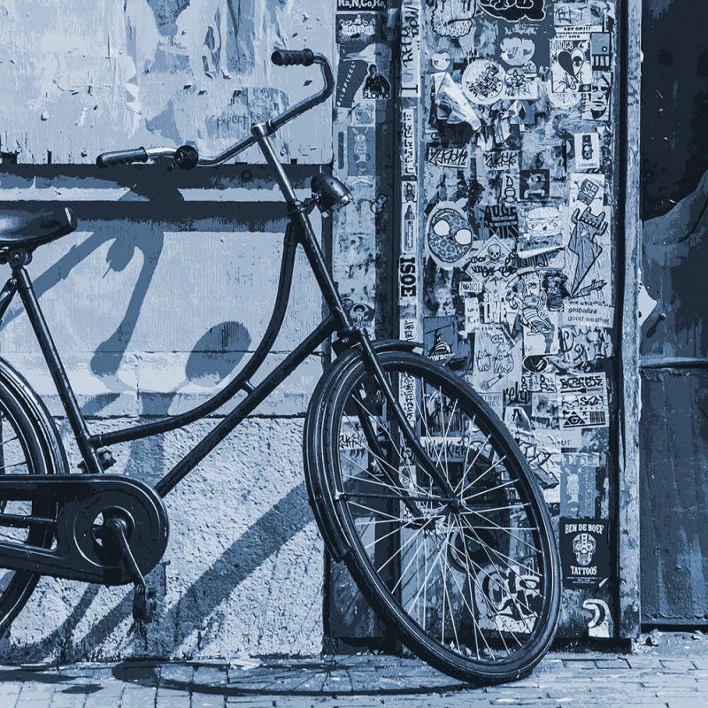 TM1563 bicycles vintage street blue