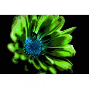 TM1660 flower blue head green petals
