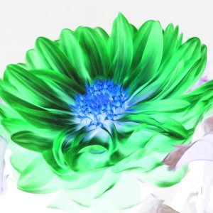 TM1681 flower green petals inverted