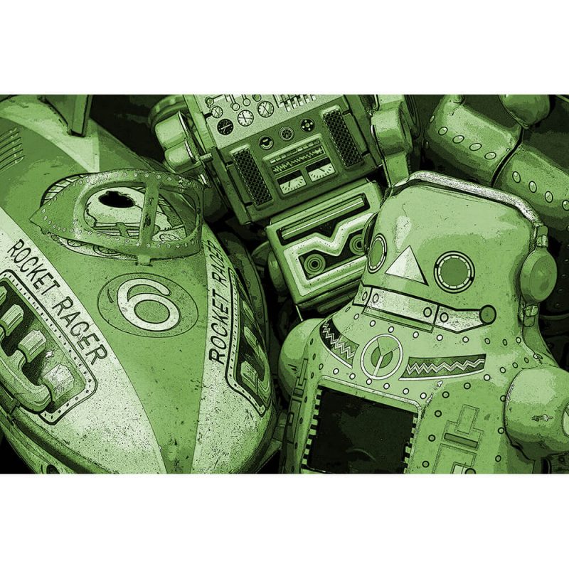 TM1754 retro metal toy collection green