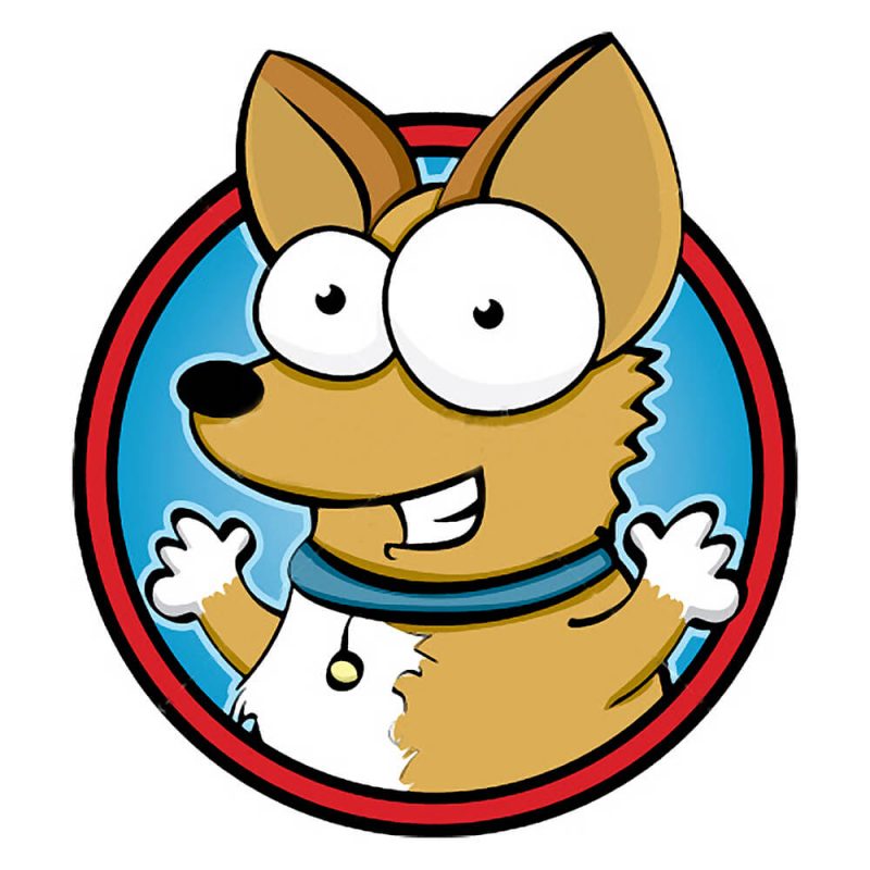 TM1756 cartoon dog blue collar