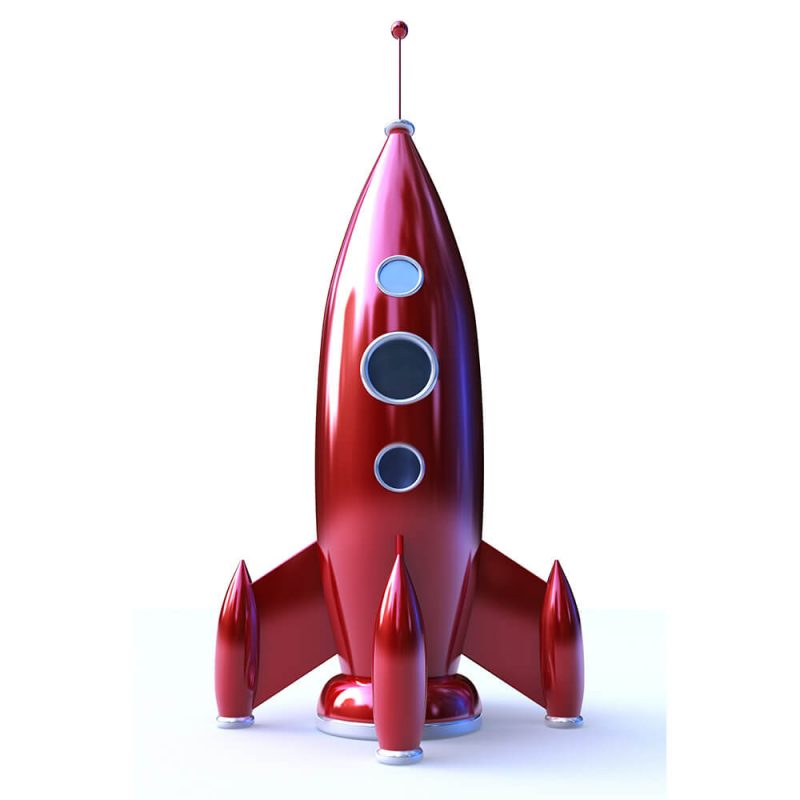 TM1757 retro red rocket