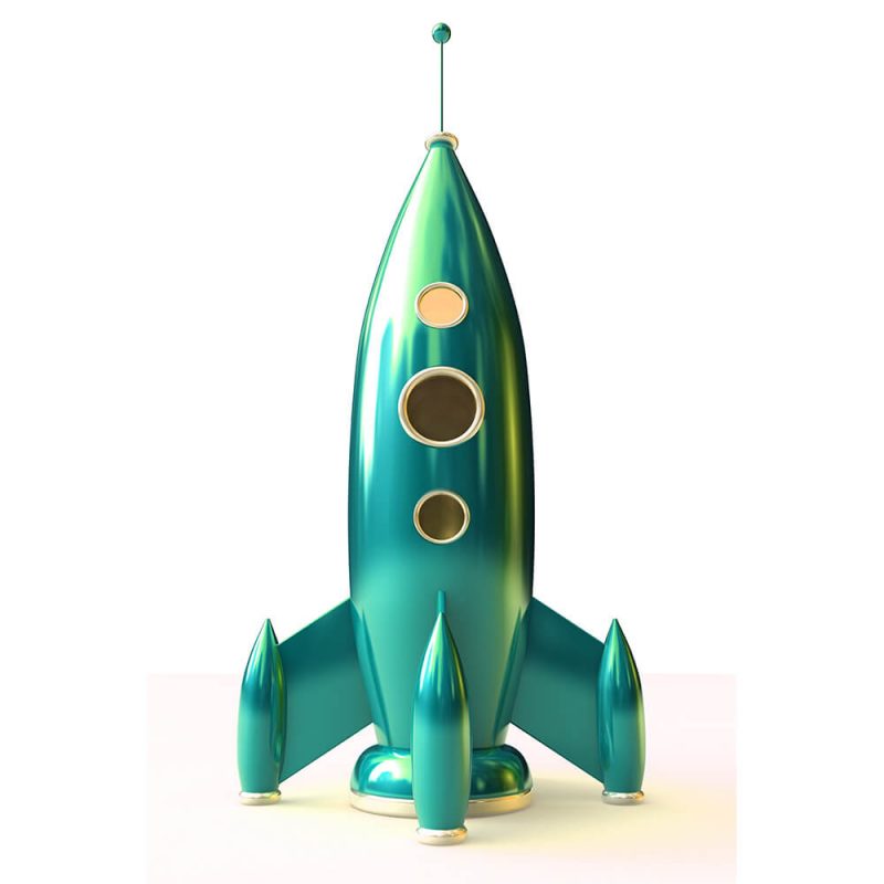 TM1758 retro green rocket