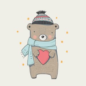 TM1761 cute bear woolly hat