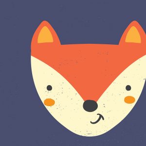 TM1793 cute fox orange cropped