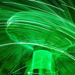 TM1848 spinning strobe lights green