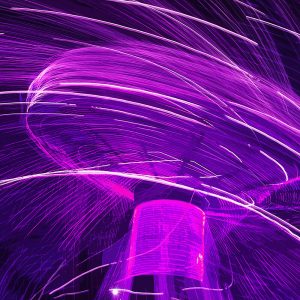 TM1849 spinning strobe lights pink