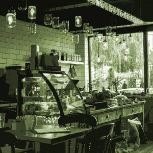 TM1876 cafe interior green