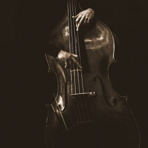 TM1949 double bass player brown