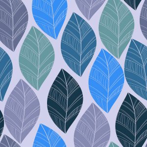 TM1965 leaf graphic wallpaper blue