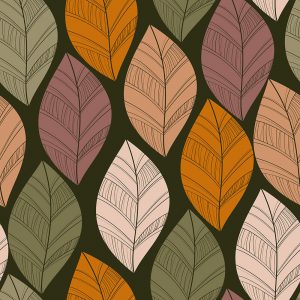 TM1966 leaf graphic wallpaper olive