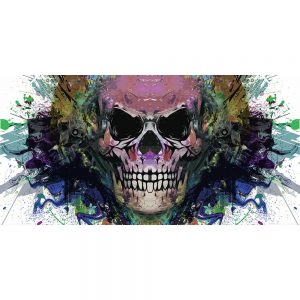 TM2037 skull graphic grunge art