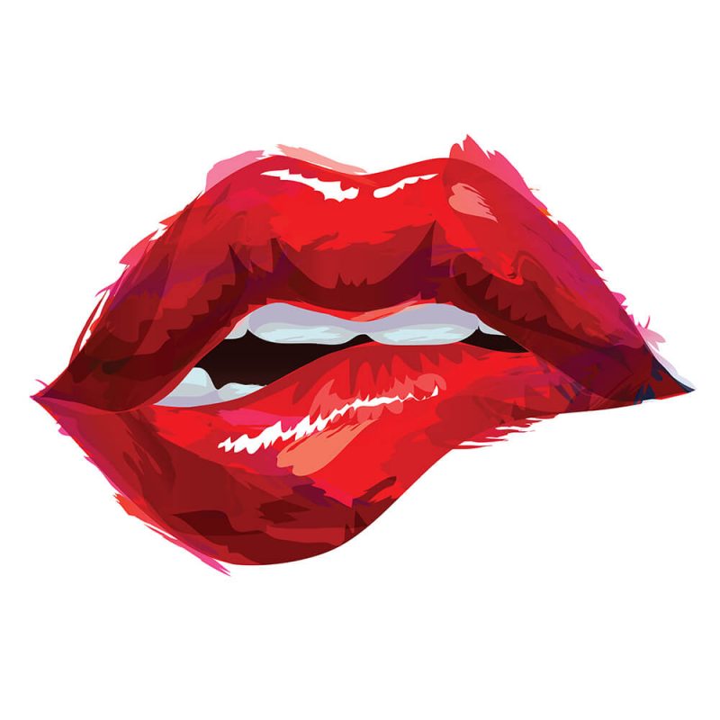 TM2119 lips graphic red