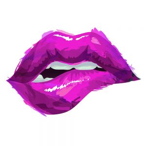 TM2120 lips graphic pink purple