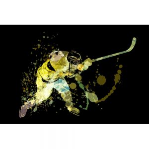TM2160 ice hockey player grunge invert