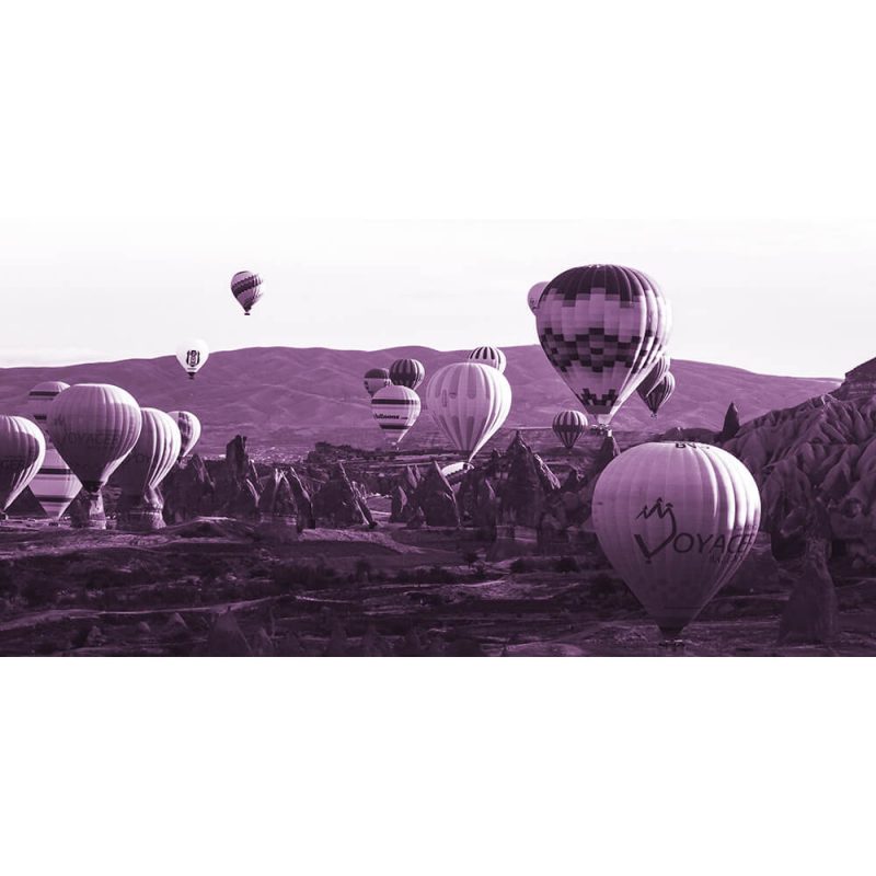 TM2279 hot air balloons mountains scenic purple