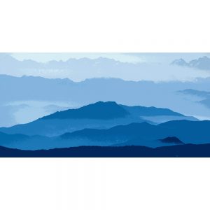 TM2297 mountains silhouette blue