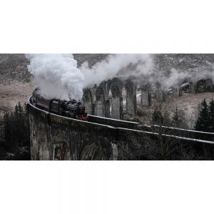 TM2332 steam train over viaduct