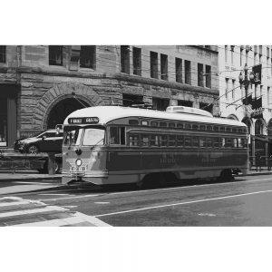 TM2337 classic tram on street mono