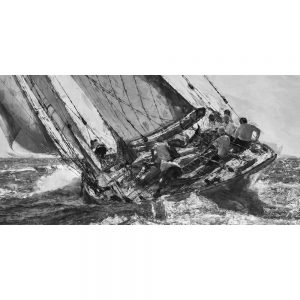 TM2352 classic sailing yacht crew sea mono