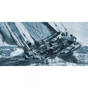 TM2353 classic sailing yacht crew sea blue