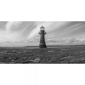 TM2360 lighthouse rusty beach sea mono