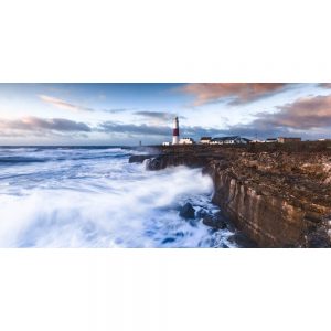 TM2385 lighthouse coatal waves breaking rough sea